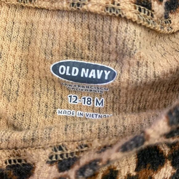 Old Navy Infant Leopard Shirt Long Sleeve Animal Print Top 12-18 Month - Picture 6 of 8